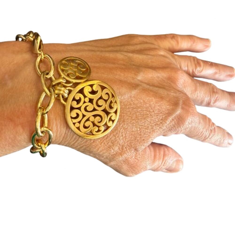 Gold Plated Brighton Contempo Medallion Link Bracelet NWOT - Picture 9 of 9